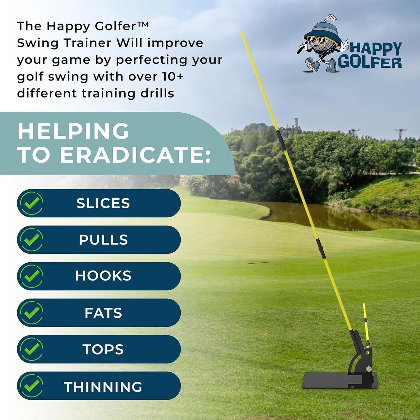Golfer Golf Swing Trainer for Swing Plane & Alignment